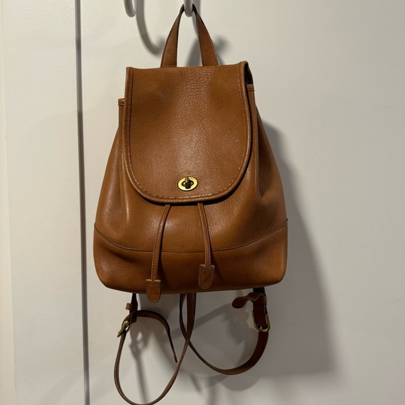 Vintage 90s Coach leather backpack - Picture 3 of 12